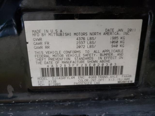 2011 MITSUBISHI GALANT ES 4A32B3FF2BE020303