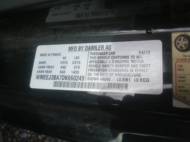 2013 SMART FORTWO PUR WMEEJ3BA7DK660249