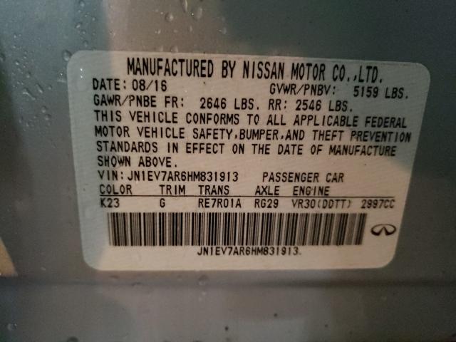 2017 INFINITI Q50 PREMIU JN1EV7AR6HM831913