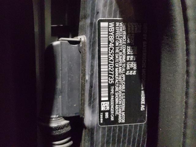 2019 BMW I3 REX WBY8P4C52K7D27735