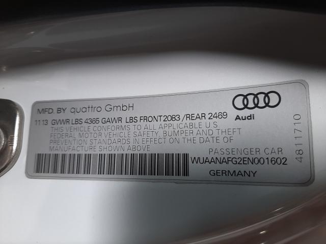 2014 AUDI R8 5.2 QUA WUAANAFG2EN001602