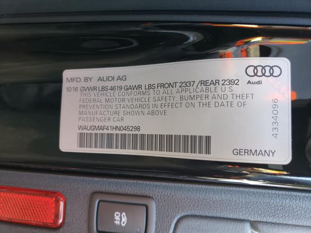2017 AUDI A4 ULTRA P WAUGMAF41HN045298