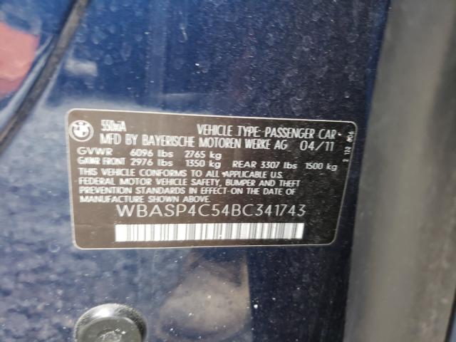 2011 BMW 550 XIGT WBASP4C54BC341743