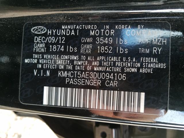 2013 HYUNDAI ACCENT GLS KMHCT5AE3DU094106