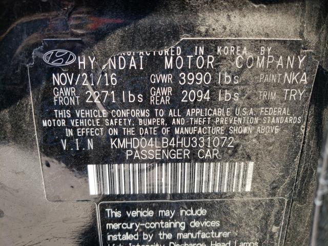 2017 HYUNDAI ELANTRA SP KMHD04LB4HU331072
