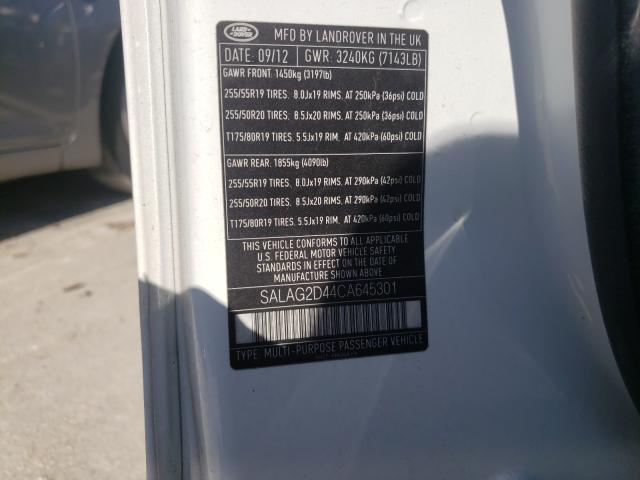 2012 LAND ROVER LR4 HSE SALAG2D44CA645301