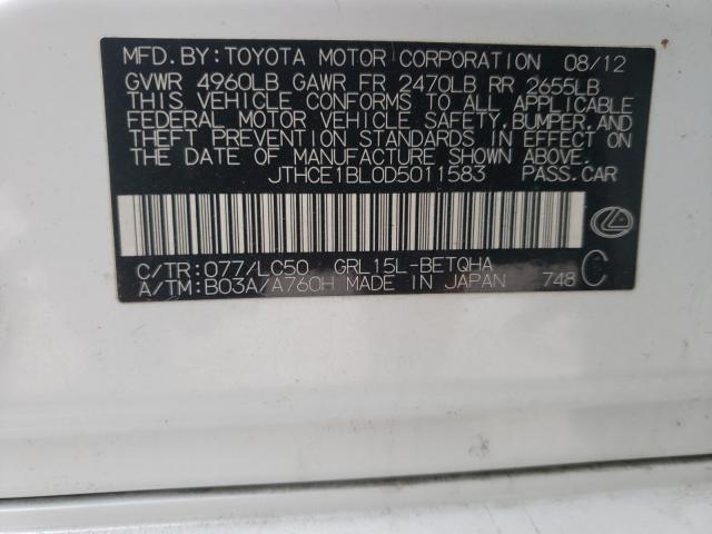 2013 LEXUS GS 350 JTHCE1BL0D5011583