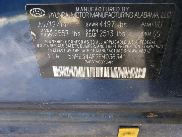 2015 HYUNDAI SONATA SPO 5NPE34AF2FH036341