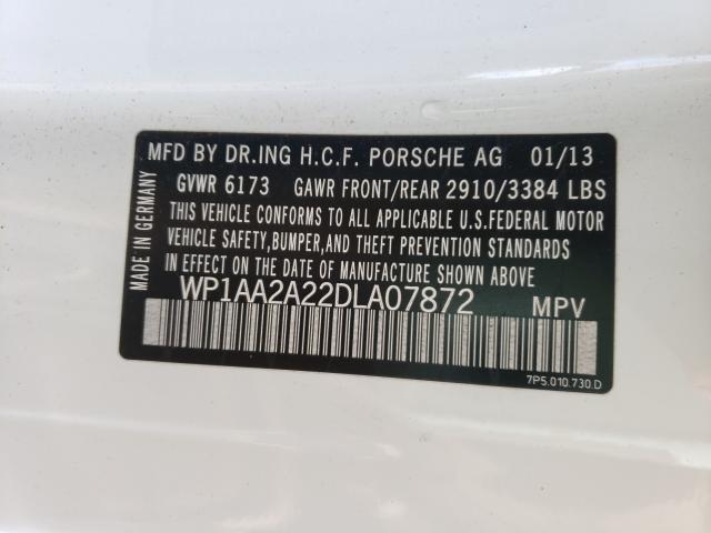 2013 PORSCHE CAYENNE WP1AA2A22DLA07872
