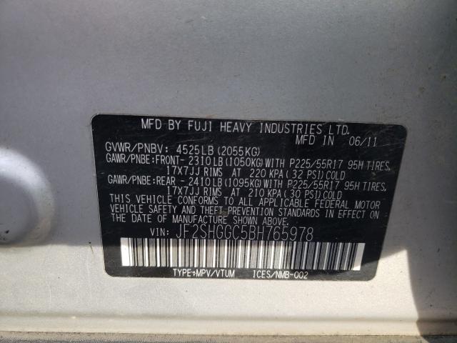 2011 SUBARU FORESTER T JF2SHGGC5BH765978