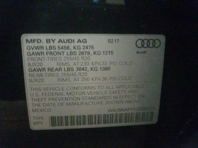 2018 AUDI Q5 PREMIUM WA1BNAFY7J2006729