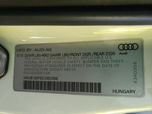 2016 AUDI S3 PREMIUM WAUB1GFF9G1050388