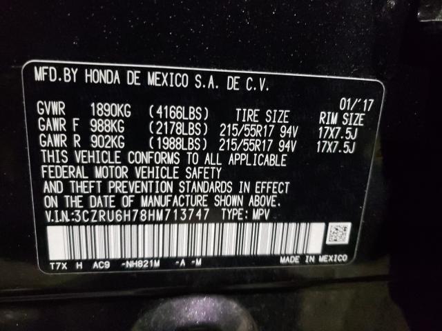 2017 HONDA HR-V EXL 3CZRU6H78HM713747
