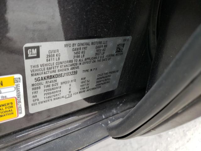 2014 BUICK ENCLAVE 5GAKRBKD8EJ183239