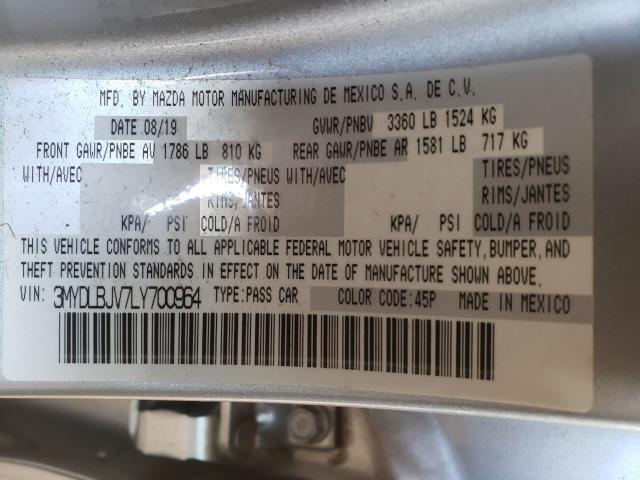 2020 TOYOTA YARIS LE 3MYDLBJV7LY700964