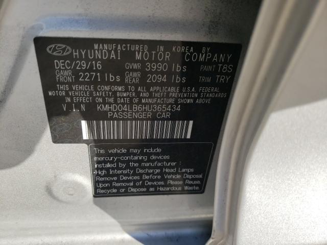 2017 HYUNDAI ELANTRA SP KMHD04LB6HU365434