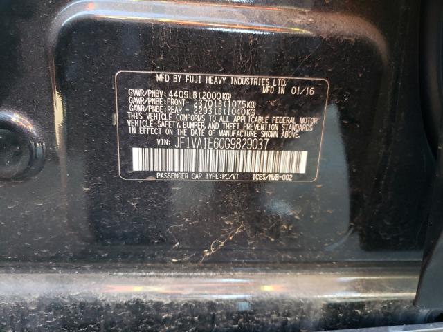 2016 SUBARU WRX PREMIU JF1VA1E60G9829037