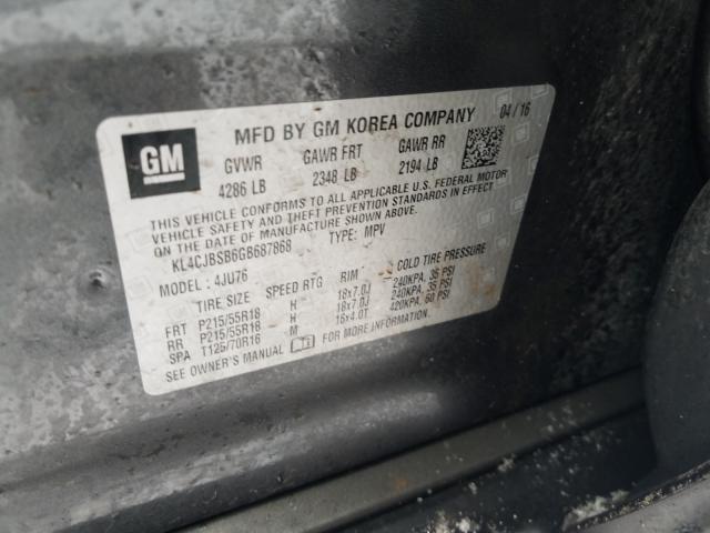 2016 BUICK ENCORE CON KL4CJBSB6GB687868
