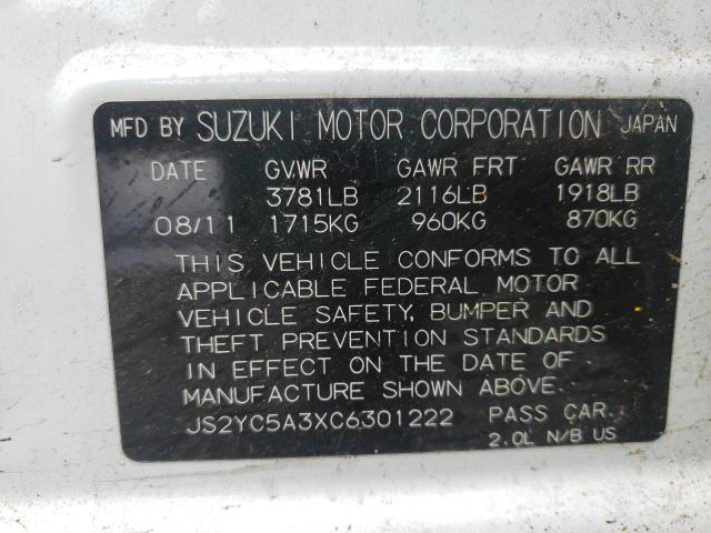 2012 SUZUKI SX4 LE JS2YC5A3XC6301222