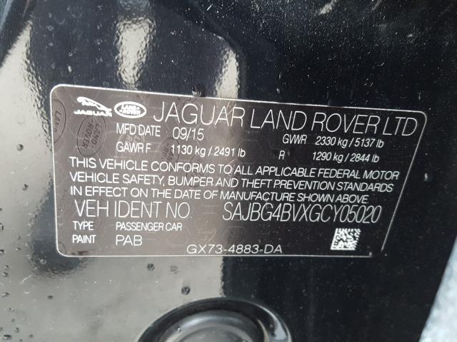 2016 JAGUAR XF S SAJBG4BVXGCY05020