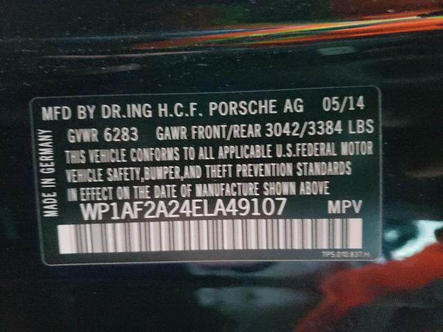 2014 PORSCHE CAYENNE - WP1AF2A24ELA49107