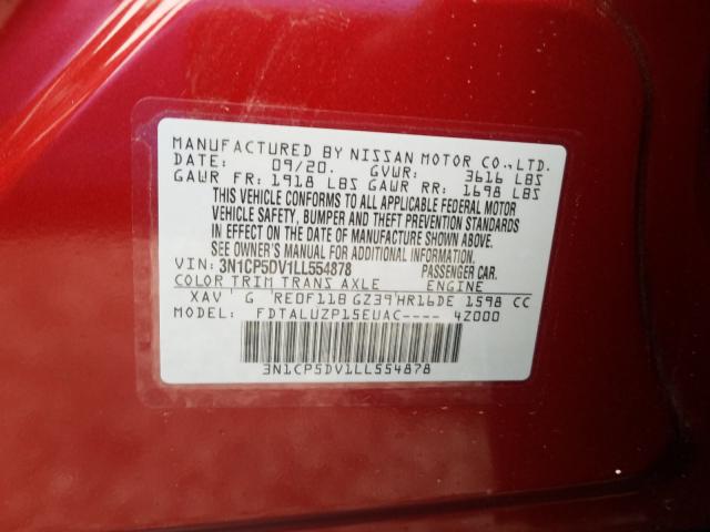 2020 NISSAN KICKS SR 3N1CP5DV1LL554878