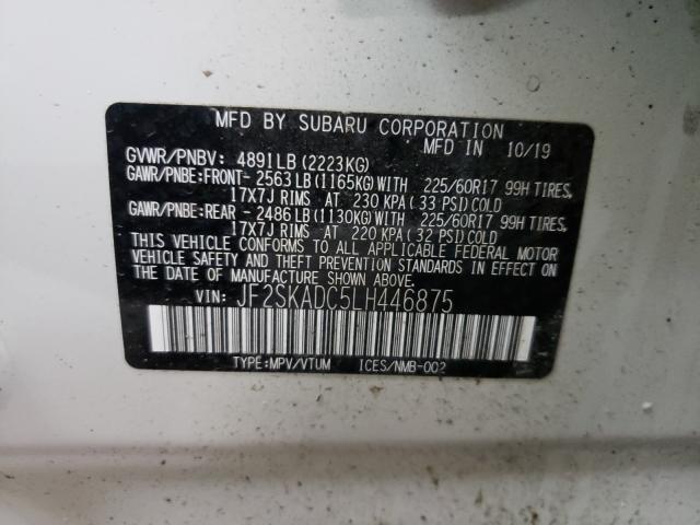 2020 SUBARU FORESTER JF2SKADC5LH446875