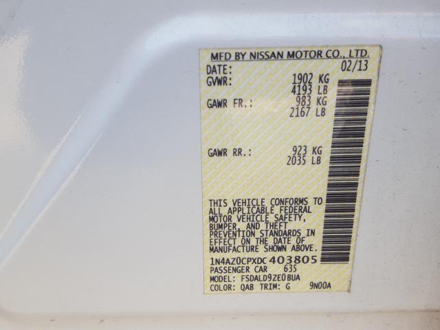 2013 NISSAN LEAF S 1N4AZ0CPXDC403805