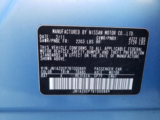 2011 NISSAN LEAF SV JN1AZ0CP7BT000889