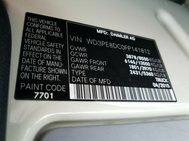 2015 MERCEDES-BENZ SPRINTER 2 WD3PE8DC0FP141812