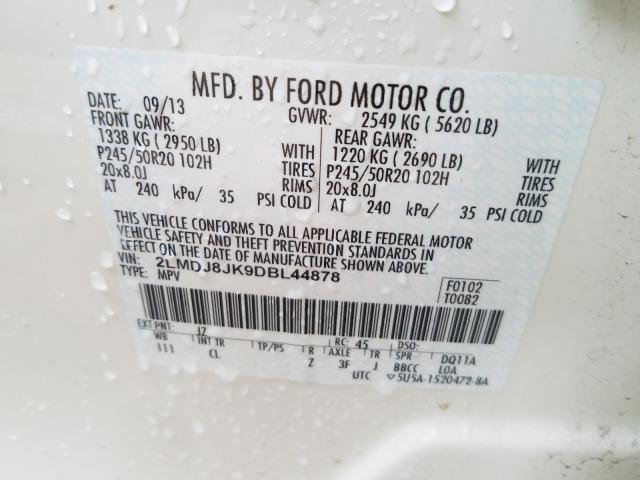2013 LINCOLN MKX 2LMDJ8JK9DBL44878