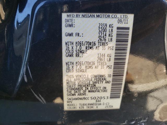 2012 NISSAN XTERRA OFF 5N1AN0NU9CC502053