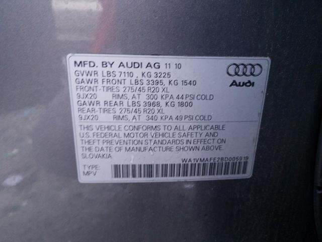 2011 AUDI Q7 PRESTIG WA1VMAFE2BD005919