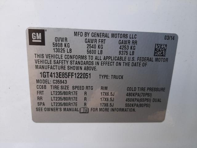 2015 GMC SIERRA C35 1GT413E85FF122051