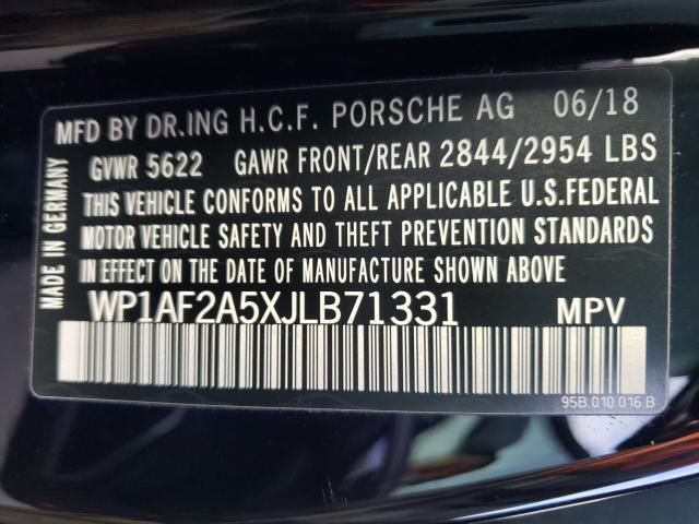 2018 PORSCHE MACAN TURB WP1AF2A5XJLB71331