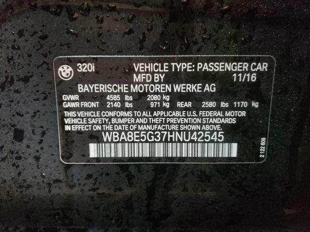 2017 BMW 320 XI WBA8E5G37HNU42545