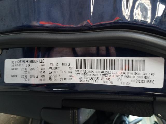 2015 JEEP CHEROKEE S 1C4PJLAB9FW531409
