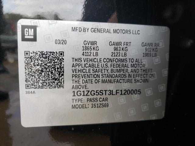 2020 CHEVROLET MALIBU RS 1G1ZG5ST3LF120005