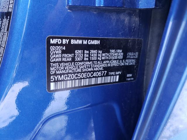 2014 BMW X6 M 5YMGZ0C50E0C40677