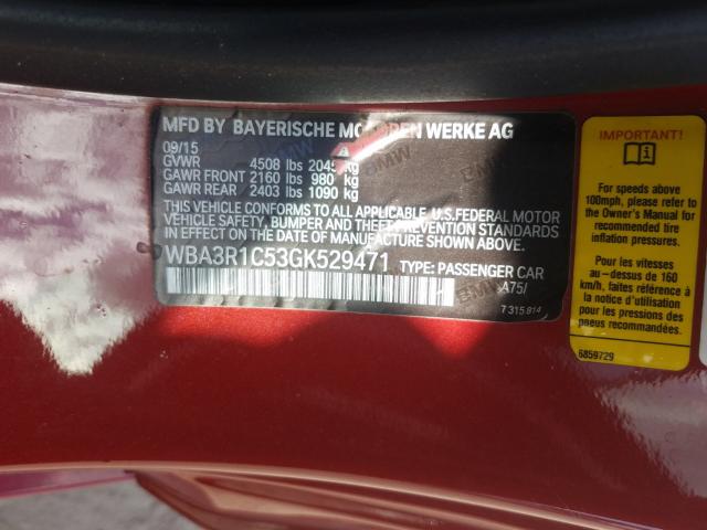 2016 BMW 435 I WBA3R1C53GK529471