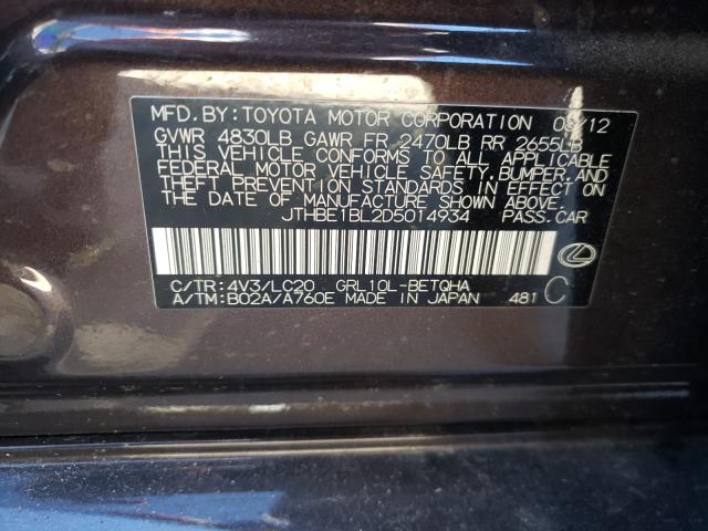 2013 LEXUS GS 350 JTHBE1BL2D5014934
