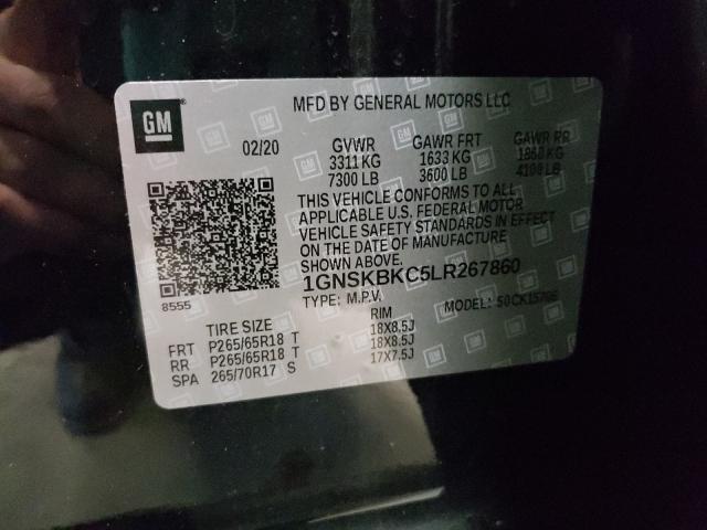 2020 CHEVROLET TAHOE K150 1GNSKBKC5LR267860