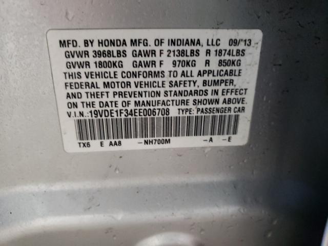 2014 ACURA ILX 20 19VDE1F34EE006708