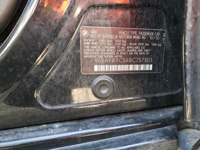 2011 BMW 550 I WBAFR9C56BC757303