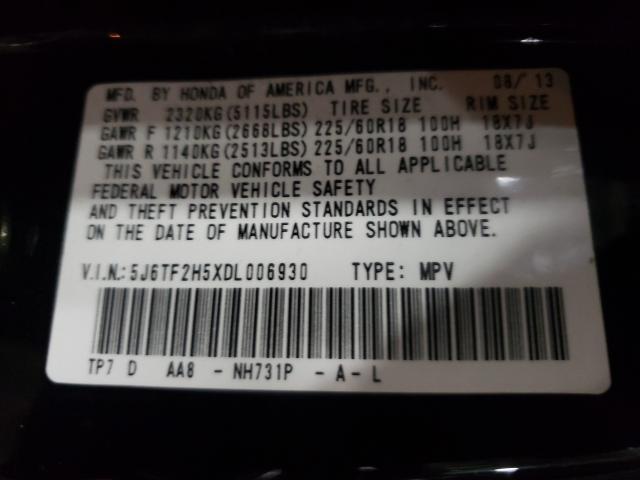 2013 HONDA CROSSTOUR 5J6TF2H5XDL006930