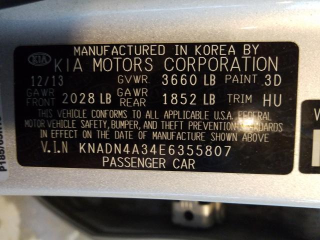 2014 KIA RIO EX KNADN4A34E6355807