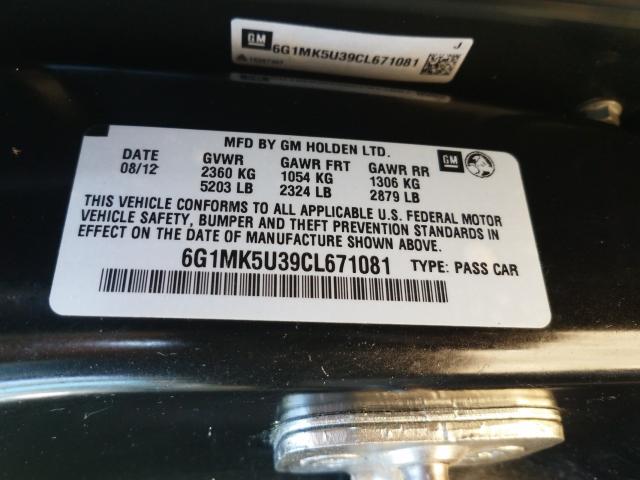 2012 CHEVROLET CAPRICE PO 6G1MK5U39CL671081