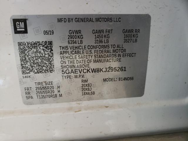 2019 BUICK ENCLAVE AV 5GAEVCKW8KJ295261