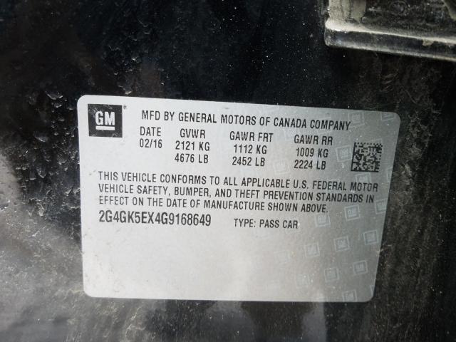 2016 BUICK REGAL 2G4GK5EX4G9168649