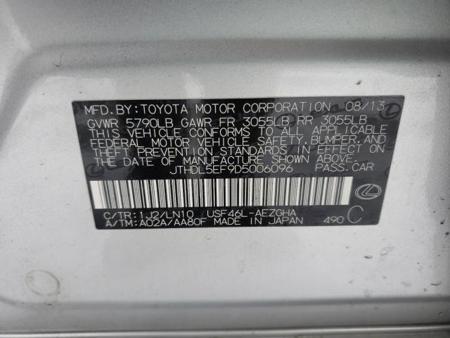 2013 LEXUS LS 460L JTHDL5EF9D5006096